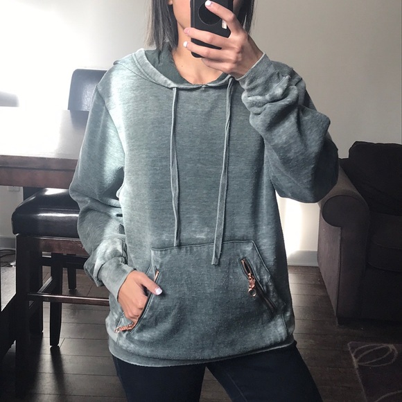 Kings of Cole Tops - Kings of Cole Acid Wash Hoodie (Turquoise)